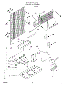 04 - Unit parts for Whirlpool Refrigerator 3VET18GKGW01 from AppliancePartsPros.com