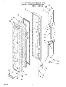 05 - Freezer Door parts for Whirlpool Refrigerator 8ED20ZKXDW03 from AppliancePartsPros.com