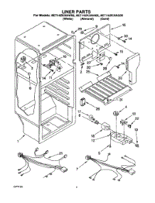 03 - Liner, Lit / Optional parts for Whirlpool Refrigerator 8ET14ZKXAW00 from AppliancePartsPros.com