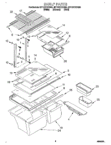 03 - Shelf parts for Whirlpool Refrigerator 8ET18TKXEG00 from AppliancePartsPros.com