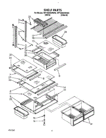 05 - Shelf parts for Whirlpool Refrigerator 3ET18GKXWW02 from AppliancePartsPros.com