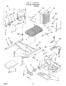 10 - Unit parts for Whirlpool Refrigerator 4YED22PQFN01 from AppliancePartsPros.com