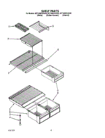 05 - Shelf parts for Whirlpool Refrigerator 8ET18NKXXW00 from AppliancePartsPros.com