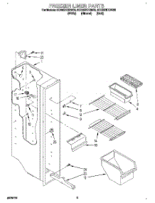 03 - Freezer Liner parts for Whirlpool Refrigerator 8ED20ZKXDG00 from AppliancePartsPros.com