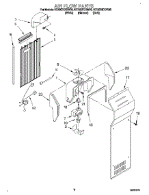 04 - Air Flow parts for Whirlpool Refrigerator 8ED20ZKXDG00 from AppliancePartsPros.com