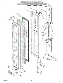 05 - Freezer Door parts for Whirlpool Refrigerator 8ED20ZKXDG00 from AppliancePartsPros.com