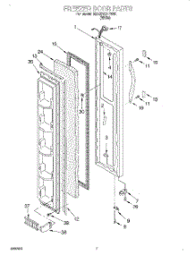 05 - Freezer Door parts for Whirlpool Refrigerator 6ED20TKXFW00 from AppliancePartsPros.com