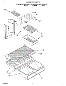 04 - Shelf parts for Whirlpool Refrigerator 8ET18NKXAN01 from AppliancePartsPros.com