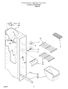 03 - Freezer Liner parts for Whirlpool Refrigerator 4YED20TKFN04 from AppliancePartsPros.com