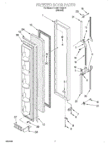 05 - Freezer Door parts for Whirlpool Refrigerator 7ED20TKXDN01 from AppliancePartsPros.com