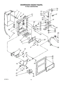 09 - Dispenser Front parts for Whirlpool Refrigerator 6ED25DQXVW00 from AppliancePartsPros.com