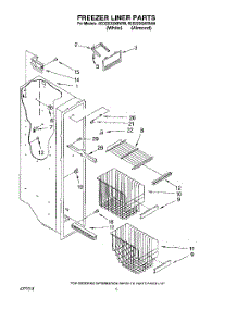 04 - Freezer Liner parts for Whirlpool Refrigerator 8ED22DQXBN00 from AppliancePartsPros.com