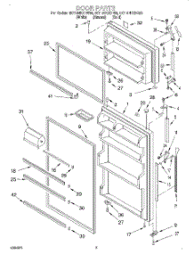 02 - Door parts for Whirlpool Refrigerator 8ET16NKXDW03 from AppliancePartsPros.com