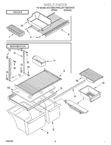 05 - Shelf, Lit / Optional parts for Whirlpool Refrigerator 8ET18NKXFN02 from AppliancePartsPros.com