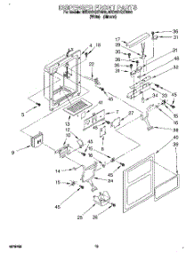 09 - Dispenser Front parts for Whirlpool Refrigerator 8ED22DQXDN00 from AppliancePartsPros.com