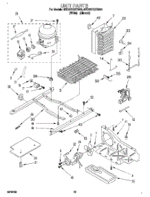 10 - Unit parts for Whirlpool Refrigerator 8ED22DQXDN00 from AppliancePartsPros.com