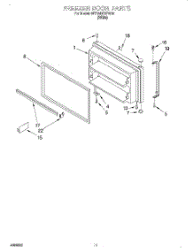 06 - Freezer Door, Optional parts for Whirlpool Refrigerator 6ET19DKXFW03 from AppliancePartsPros.com