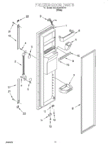 08 - Freezer Door parts for Whirlpool Refrigerator 3XARG497WP01 from AppliancePartsPros.com