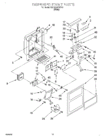 09 - Dispenser Front parts for Whirlpool Refrigerator 3XARG497WP01 from AppliancePartsPros.com