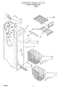 04 - Freezer Liner parts for Whirlpool Refrigerator 7ED25DQXFW00 from AppliancePartsPros.com