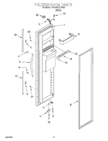 07 - Freezer Door parts for Whirlpool Refrigerator 7ED25DQXFW00 from AppliancePartsPros.com
