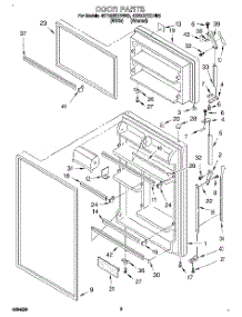 02 - Door parts for Whirlpool Refrigerator 4ET20ZKXDN02 from AppliancePartsPros.com