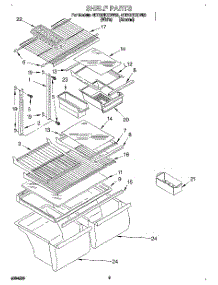 05 - Shelf, Lit / Optional parts for Whirlpool Refrigerator 4ET20ZKXDN02 from AppliancePartsPros.com
