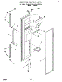 07 - Freezer Door parts for Whirlpool Refrigerator 4ED25DQXDN00 from AppliancePartsPros.com