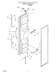 08 - Freezer Door parts for Whirlpool Refrigerator 4YED22PQFN00 from AppliancePartsPros.com