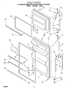 02 - Door parts for Whirlpool Refrigerator 8ET18NKXDG04 from AppliancePartsPros.com