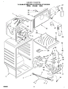 03 - Liner parts for Whirlpool Refrigerator 8ET18NKXDG04 from AppliancePartsPros.com