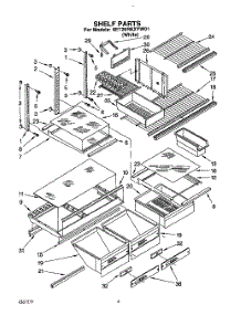 05 - Shelf, Lit / Optional parts for Whirlpool Refrigerator 6ET20RKXYW01 from AppliancePartsPros.com