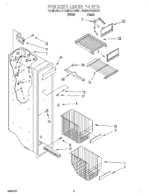 04 - Freezer Liner parts for Whirlpool Refrigerator 6ED25DQXDW01 from AppliancePartsPros.com
