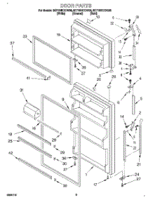 02 - Door parts for Whirlpool Refrigerator 8ET18NKXDW03 from AppliancePartsPros.com