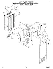 04 - Air Flow parts for Whirlpool Refrigerator 8ED20ZKXDN01 from AppliancePartsPros.com