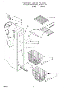 04 - Freezer Liner parts for Whirlpool Refrigerator 4ED25DQXFW01 from AppliancePartsPros.com