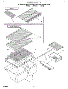 05 - Shelf, Lit / Optional parts for Whirlpool Refrigerator 8ET18NKXDN00 from AppliancePartsPros.com