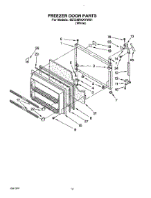 08 - Freezer Door parts for Whirlpool Refrigerator 6ET20RKXYW01 from AppliancePartsPros.com