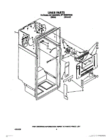 03 - Liner parts for Whirlpool Refrigerator 3ET18GKXWW00 from AppliancePartsPros.com
