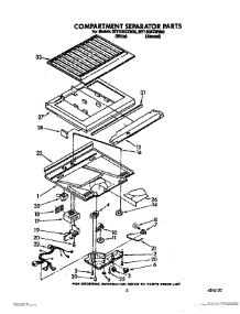 04 - Compartment Separator parts for Whirlpool Refrigerator 3ET18GKXWW00 from AppliancePartsPros.com
