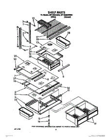 05 - Shelf parts for Whirlpool Refrigerator 3ET18GKXWW00 from AppliancePartsPros.com