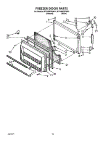 08 - Freezer Door parts for Whirlpool Refrigerator 3ET18DKXXW00 from AppliancePartsPros.com