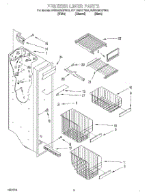 04 - Freezer Liner parts for Whirlpool Refrigerator 3VED29DQFW00 from AppliancePartsPros.com