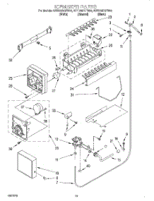 12 - Ice Maker, Lit / Optional parts for Whirlpool Refrigerator 3VED29DQFW00 from AppliancePartsPros.com