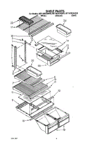 04 - Shelf parts for Whirlpool Refrigerator 8ET18ZKXAW00 from AppliancePartsPros.com