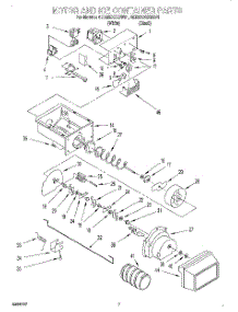 05 - Motor And Ice Container parts for Whirlpool Refrigerator 6ED25DQXDW01 from AppliancePartsPros.com