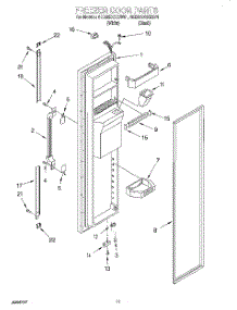 07 - Freezer Door parts for Whirlpool Refrigerator 6ED25DQXDW01 from AppliancePartsPros.com