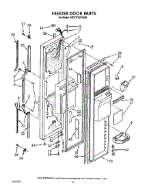 08 - Freezer Door parts for Whirlpool Refrigerator 8ED27DQXXN00 from AppliancePartsPros.com