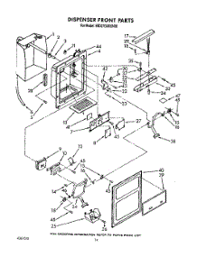 09 - Dispenser Front parts for Whirlpool Refrigerator 8ED27DQXXN00 from AppliancePartsPros.com
