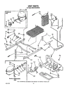 10 - Unit parts for Whirlpool Refrigerator 8ED27DQXXN00 from AppliancePartsPros.com